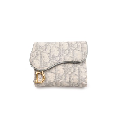 DIOR SADDLE LOTUS WALLET