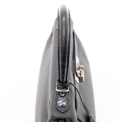 HERMES KELLY 28 NOIR TOGO Y ALLIGATOR 2017