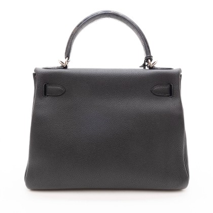 HERMES KELLY 28 NOIR TOGO Y ALLIGATOR 2017