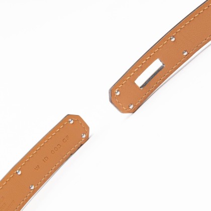 HERMES CINTURON KELLY 18 HERRAJES PLATEADOS
