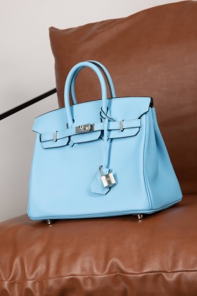 HERMES BIRKIN 25 CELESTE PIEL SWIFT 2024