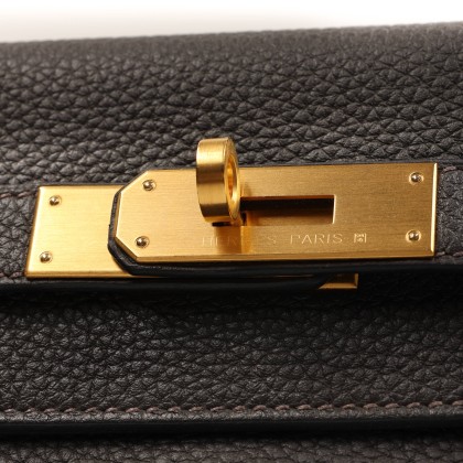 HERMES KELLY 28 CLEMENCE, CHOCOLAT, ALLA CARTÉ 