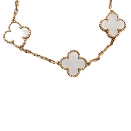 VAN CLEEF & ARPELS PULSERA 5 MOTIVOS ALHAMBRA ORO AMARILLO CON NÁCAR