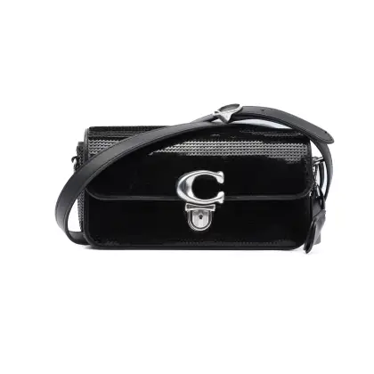 COACH SEQUIN STUDIO BAGUETTE
