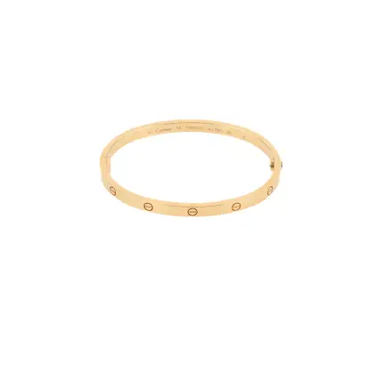 CARTIER BRAZALETE LOVE DELGADO ORO AMARILLO CON CERTIFICADO