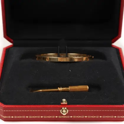 CARTIER BRAZALETE LOVE DELGADO ORO AMARILLO CON CERTIFICADO