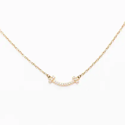 TIFFANY & CO COLLAR T SMILE ORO CON DIAMANTES