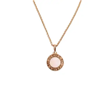 BVLGARI COLLAR BVLGARI CON CADENA EN ORO ROSA 18 QT CON CERTIFICADO