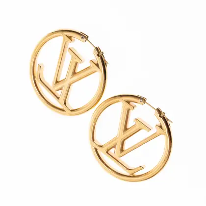 LOUIS VUITTON ARETES LOGO