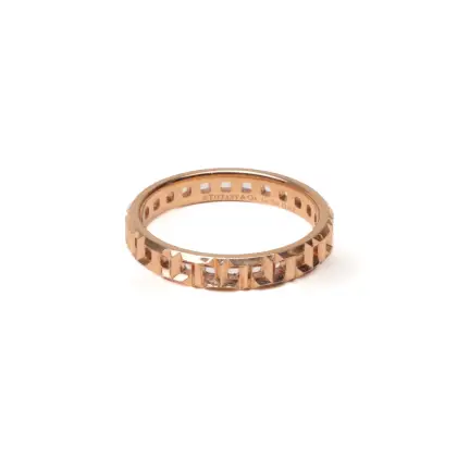 TIFFANY & CO ANILLO ANGOSTO TRUE EN ORO ROSADO