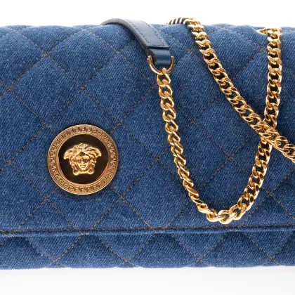 VERSACE CROSSBODY MEDUSA DENIM