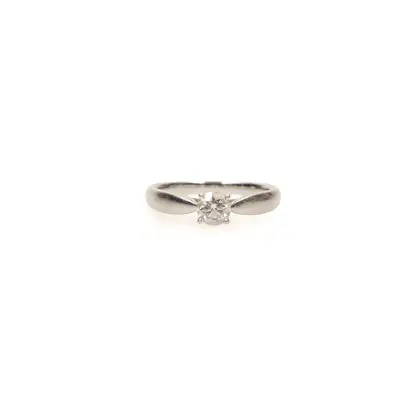 TIFFANY & CO ANILLO DE COMPROMISO .33 QT CORTE REDONDO CON CERTIFICADO