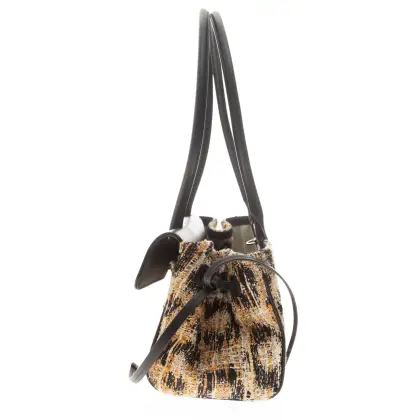 CHANEL SHOPPING BAG TEWWD MIXED FIBERS LEOPARD PRINT
