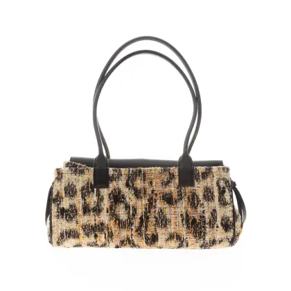 CHANEL SHOPPING BAG TEWWD MIXED FIBERS LEOPARD PRINT