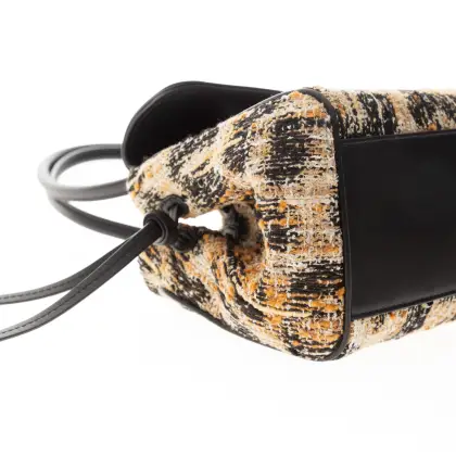 CHANEL SHOPPING BAG TEWWD MIXED FIBERS LEOPARD PRINT